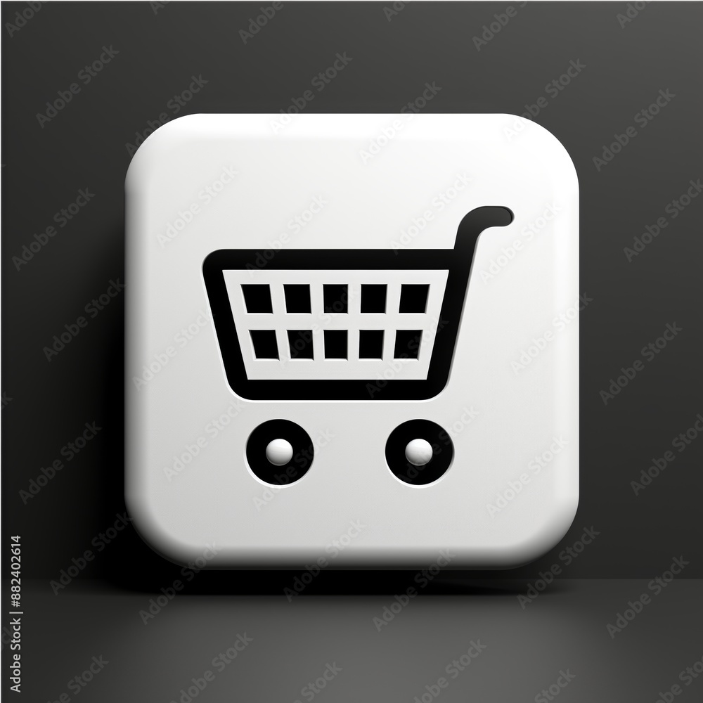 Shopping cart icon purchase symbol modern button design for e-commerce store business Shopping cart icon purchase symbol modern button design for e-commerce store business