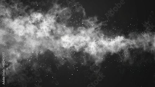 Dust Particles Texture Isolated on Black Background for Abstract Design, Dusty Overlay, Atmospheric Effect, Fine Dust Particles, Dust Cloud, Microscopic Dust, Dark Background Texture, Dust Macro Photo