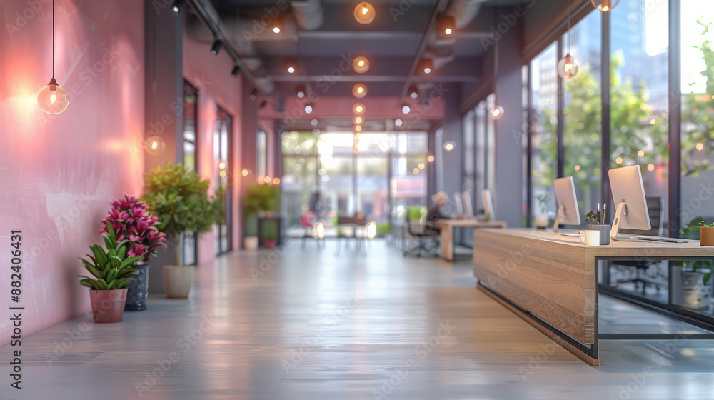 Office space blur workplace work space table work office computer abstract office bokeh background Office space blur workplace work space table work office computer abstract office bokeh background