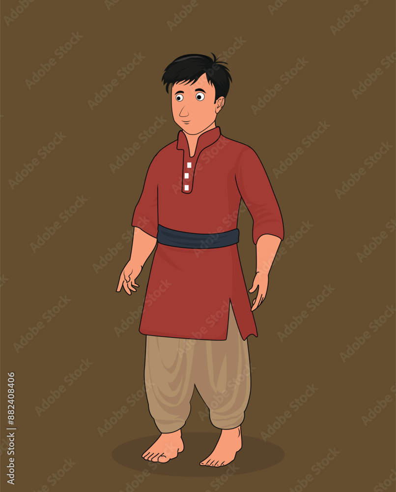 Indian village men cartoon character design for 2d animation Indian village men cartoon character design for 2d animation