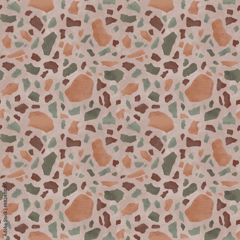 Terrazzo Seamless Pattern Design Terrazzo Seamless Pattern Design