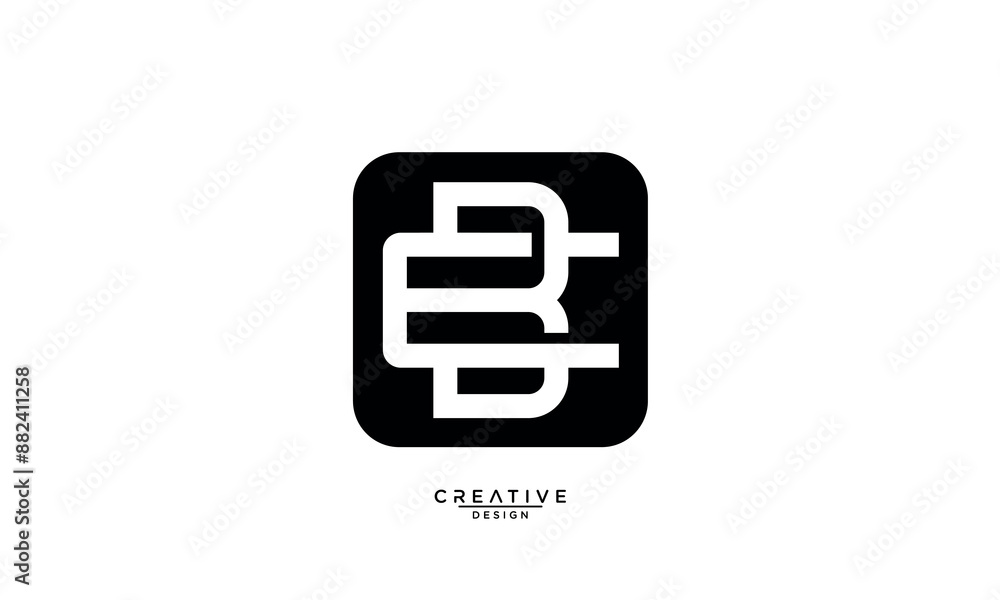 BE, EB, B, E, Abstract Letters Logo Monogram BE, EB, B, E, Abstract Letters Logo Monogram