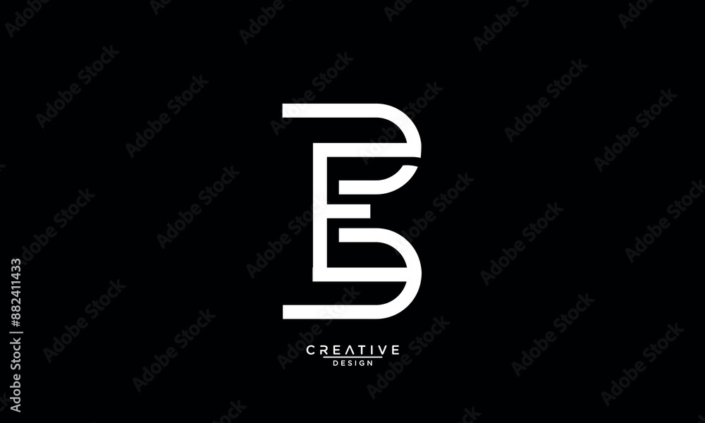 BE, EB, B, E, Abstract Letters Logo Monogram BE, EB, B, E, Abstract Letters Logo Monogram