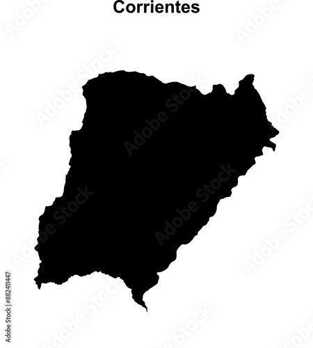 Corrientes outline map