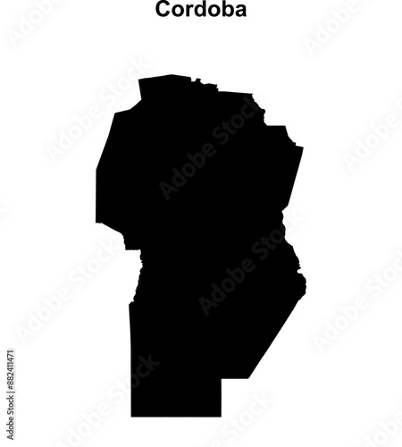 Cordoba outline map