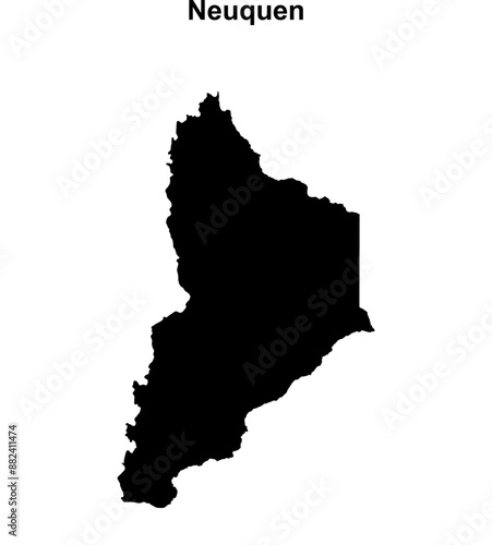 Neuquen outline map