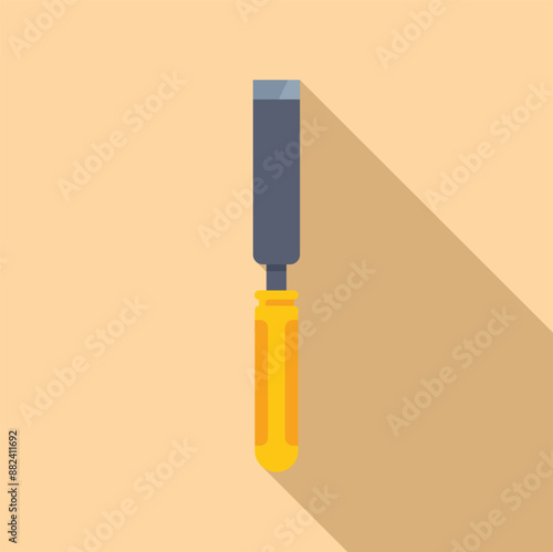 Wood chisel is being used for carving and shaping wood in various carpentry and woodworking applications