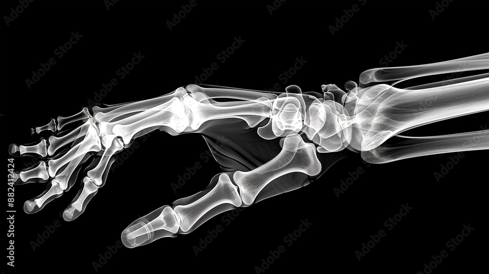 人間の手のレントゲン画像 人間の手のレントゲン画像
