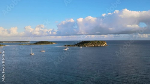 Boats near Vieques, Puerto Rico, USA