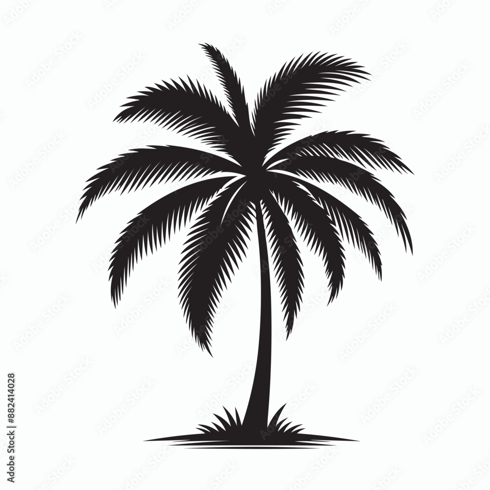 palm tree silhouette vector palm tree silhouette vector