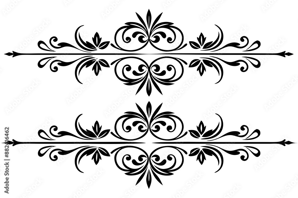 Decorative Divider Line black and white Decorative Divider Line black and white