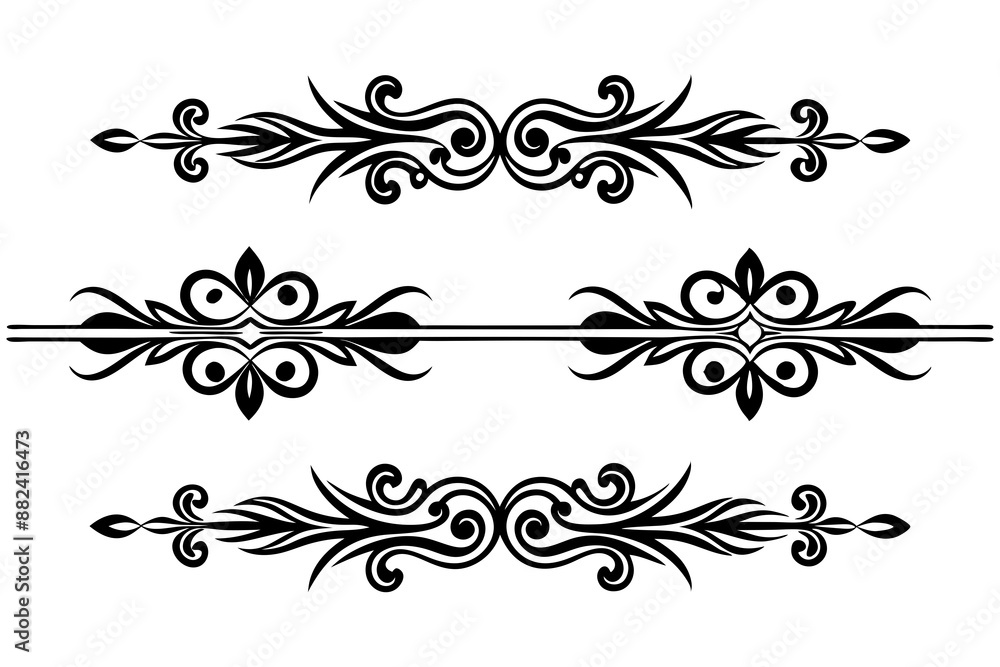 Decorative Divider Line black and white Decorative Divider Line black and white