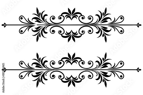 Decorative Divider Line black and white