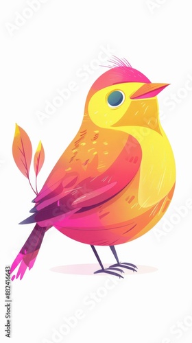 Animated bird on a monochrome background