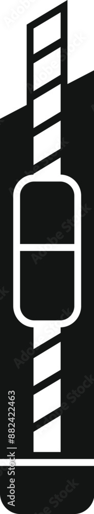 Black isolated silhouette of a utility knife on white background, representing construction and diy concepts Black isolated silhouette of a utility knife on white background, representing construction and diy concepts
