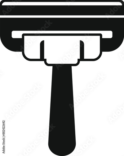 Simple icon of a plastic razor with double blades for a clean and smooth shaving routine