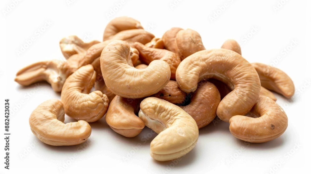 Delicious Cashew Nuts Isolated. Healthy, Organic Snack with Nutty, Concept Delicious Cashew Nuts Isolated. Healthy, Organic Snack with Nutty, Concept