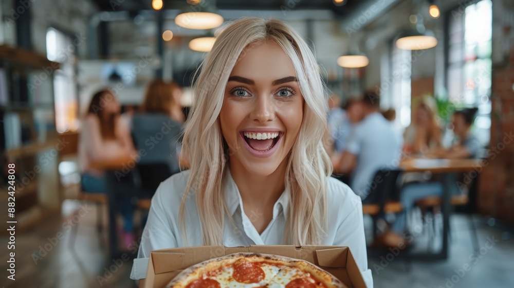 woman eating pizza woman eating pizza