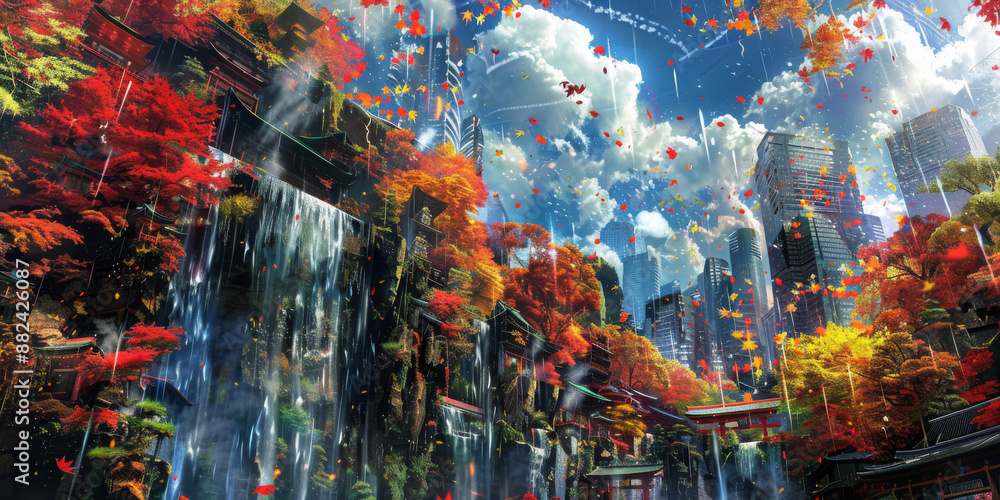 Obraz premium カラフルな水彩テクスチャ背景