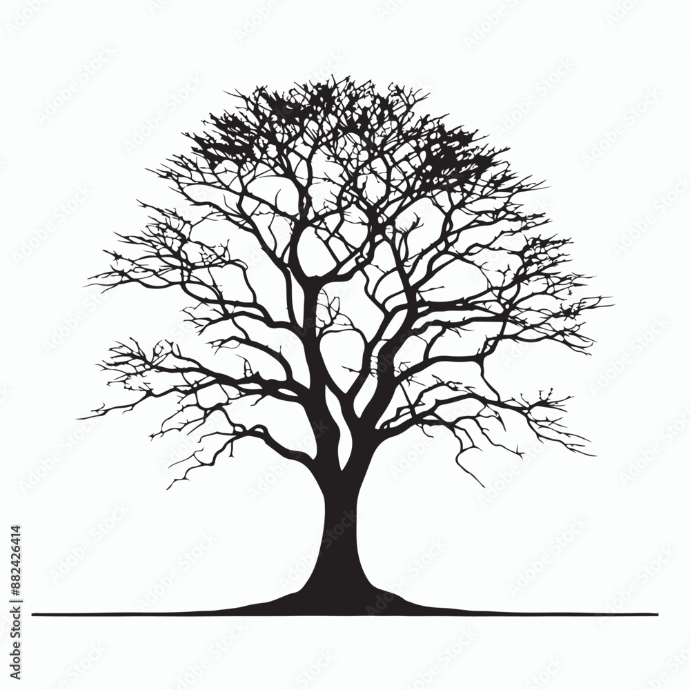 Obraz premium Tree silhouette vector