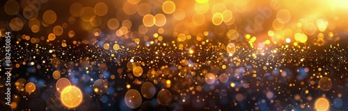 Abstract Golden Lights Blurred Background