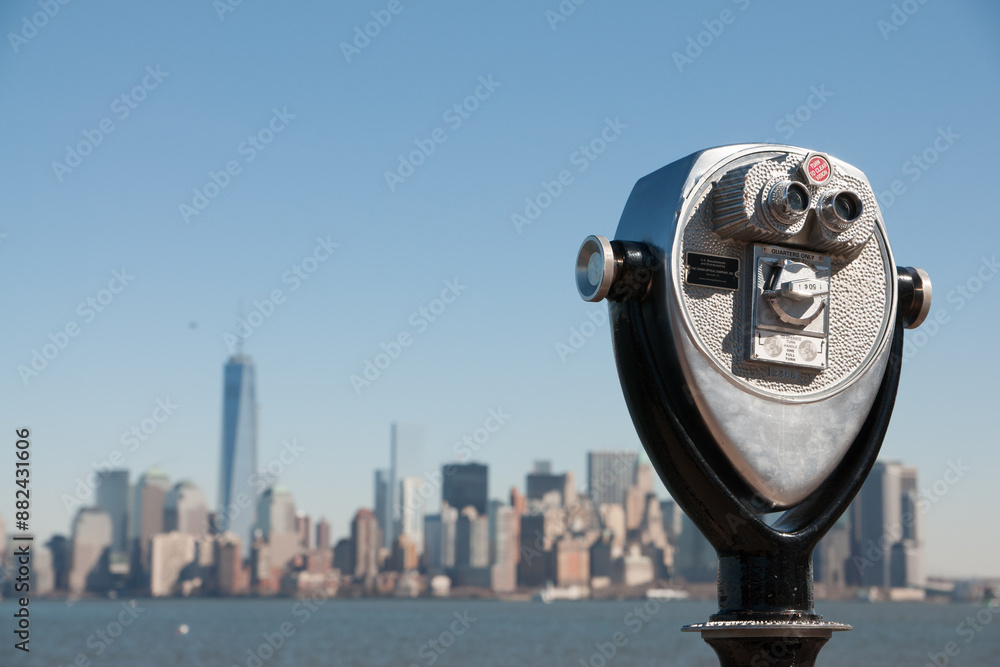 Coin-Operated Viewer with New York City Skyline Coin-Operated Viewer with New York City Skyline