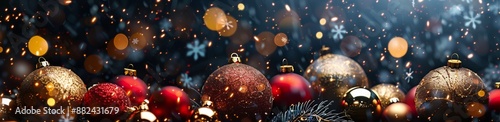 Festive Christmas Ornaments With Pine Cones and Lights