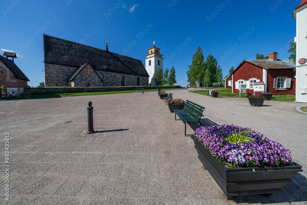 Fototapeta premium View from Gammelstad Church Town, Luleå, Norrbotten, Sweden