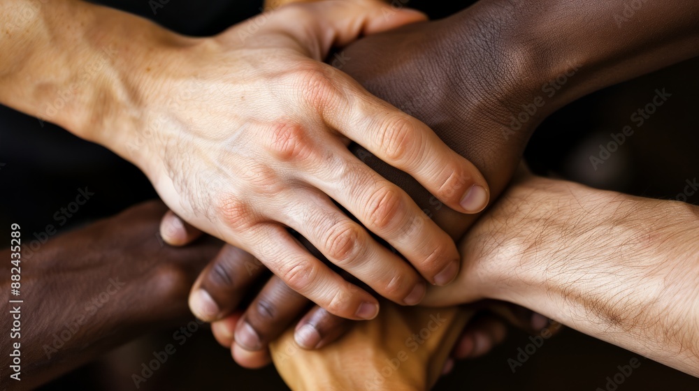 Fototapeta premium Hands Together for Unity and Support