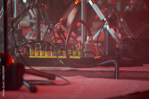patch de cables xlr pour une batterie sur un concert