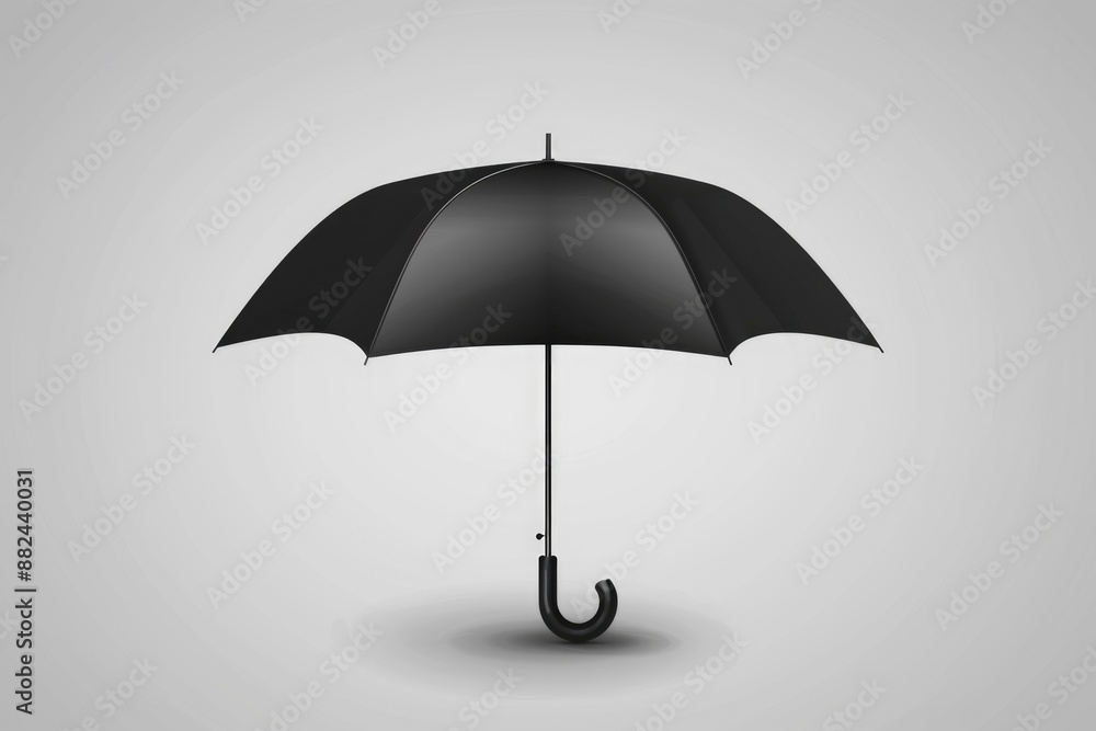 A close-up of a black umbrella against a gray backdrop, great for adding texture and contrast to your design A close-up of a black umbrella against a gray backdrop, great for adding texture and contrast to your design