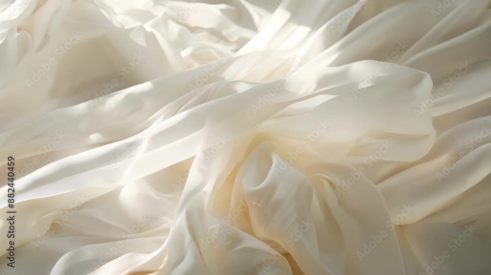 The light and airy fabric pieces are seemingly weightless as they sway and soar in the winds of the stage. The light and airy fabric pieces are seemingly weightless as they sway and soar in the winds of the stage.
