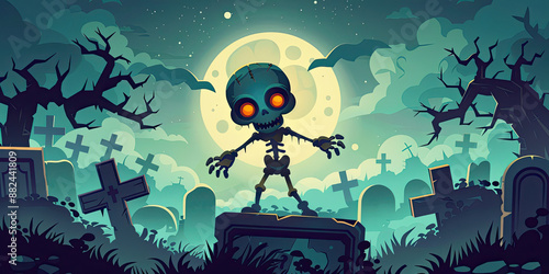Scary Halloween Cartoon Zom...