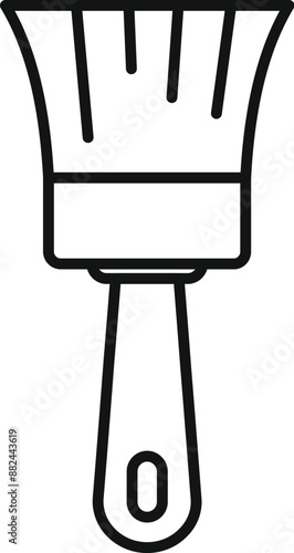 Simple, bold line icon of a common household tool used for painting and staining