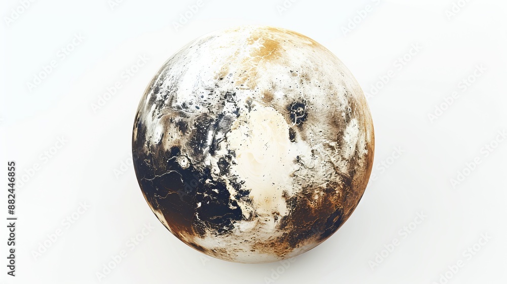 This image vividly presents Pluto's varied and colorful surface, showcasing the icy regions and different geographical features, offering insights into its unique planetary makeup. This image vividly presents Pluto's varied and colorful surface, showcasing the icy regions and different geographical features, offering insights into its unique planetary makeup.