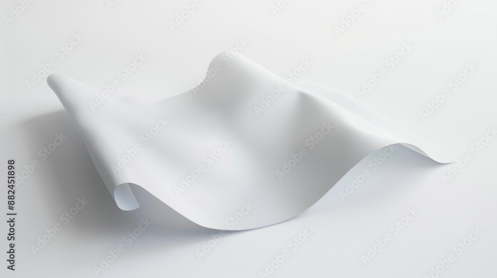 A close-up shot of a piece of white paper on a white surface A close-up shot of a piece of white paper on a white surface