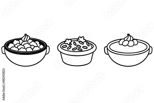 Goulash Line Art Creative Illustration Hungarian Dish Design