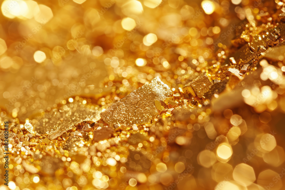 Shiny gold sparkling in warm light. Wealth and luxury concept Shiny gold sparkling in warm light. Wealth and luxury concept