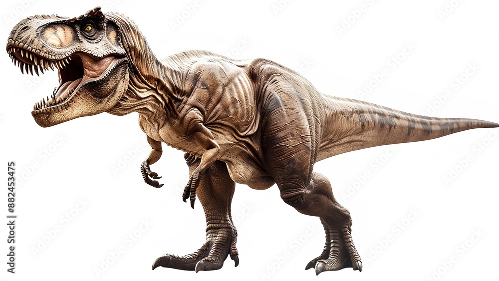 A tyrannosaurus rex isolated on white background A tyrannosaurus rex isolated on white background
