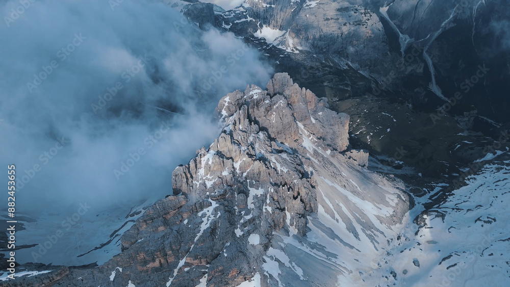 Italy dolomites natural park Tre Cime hill and general images with drone Italy dolomites natural park Tre Cime hill and general images with drone