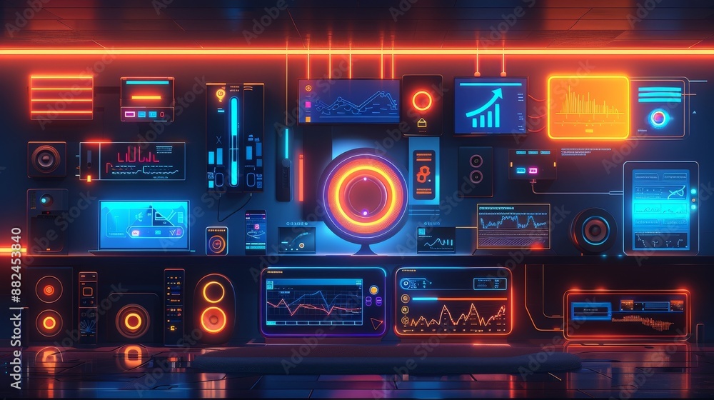 illustration featuring a smart home setup illustration featuring a smart home setup