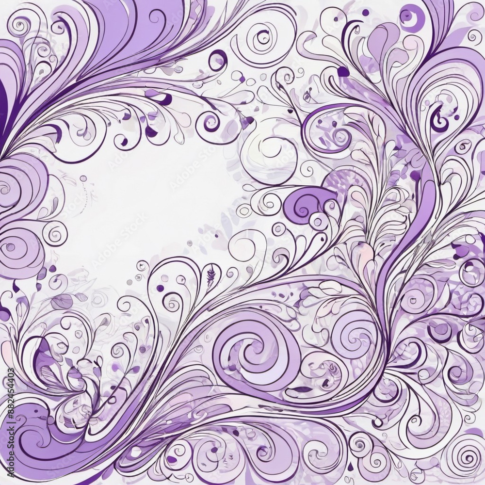 pattern with swirling, floral shapes. Design shades of purple, creating a visually engaging and textured background. The intricate details and organic curves add a sense of movement and fluidity. AI pattern with swirling, floral shapes. Design shades of purple, creating a visually engaging and textured background. The intricate details and organic curves add a sense of movement and fluidity. AI