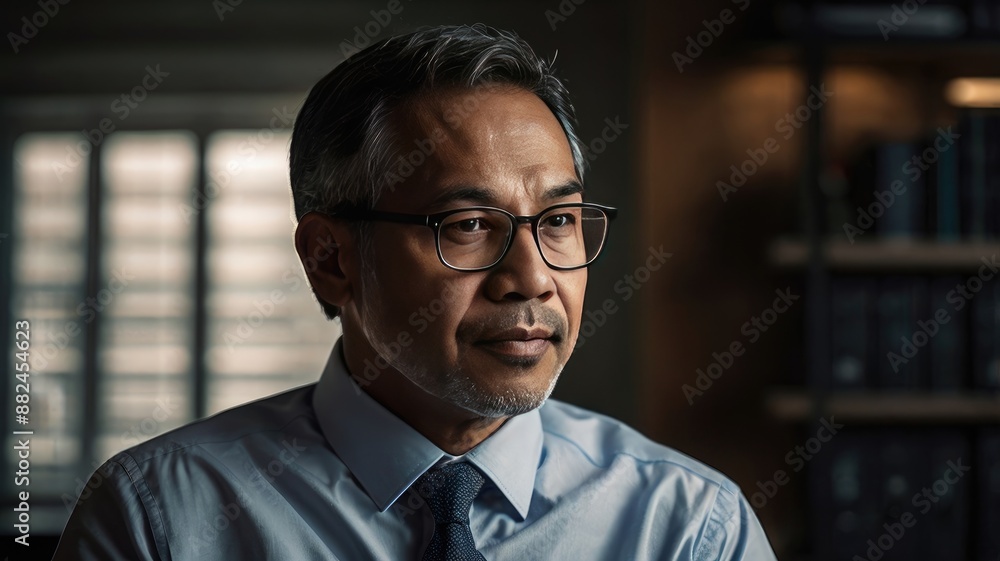 Obraz premium Portrait of a Businessman. Office Background