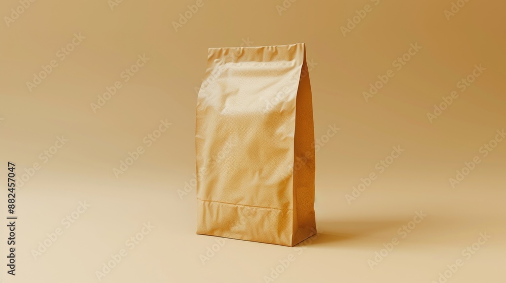 A simple brown paper bag placed on a plain surface, ideal for holding small items or as a prop in still life photography A simple brown paper bag placed on a plain surface, ideal for holding small items or as a prop in still life photography