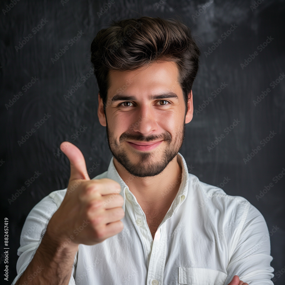 person with thumb up person with thumb up
