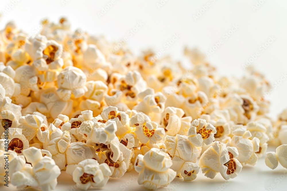 A pile of popcorn sitting on a table A pile of popcorn sitting on a table