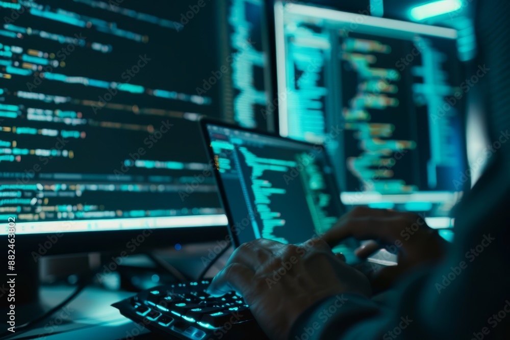 A coder debugging code on a computer screen, with lines of code and error messages, highlighting the problem-solving aspect of programming A coder debugging code on a computer screen, with lines of code and error messages, highlighting the problem-solving aspect of programming