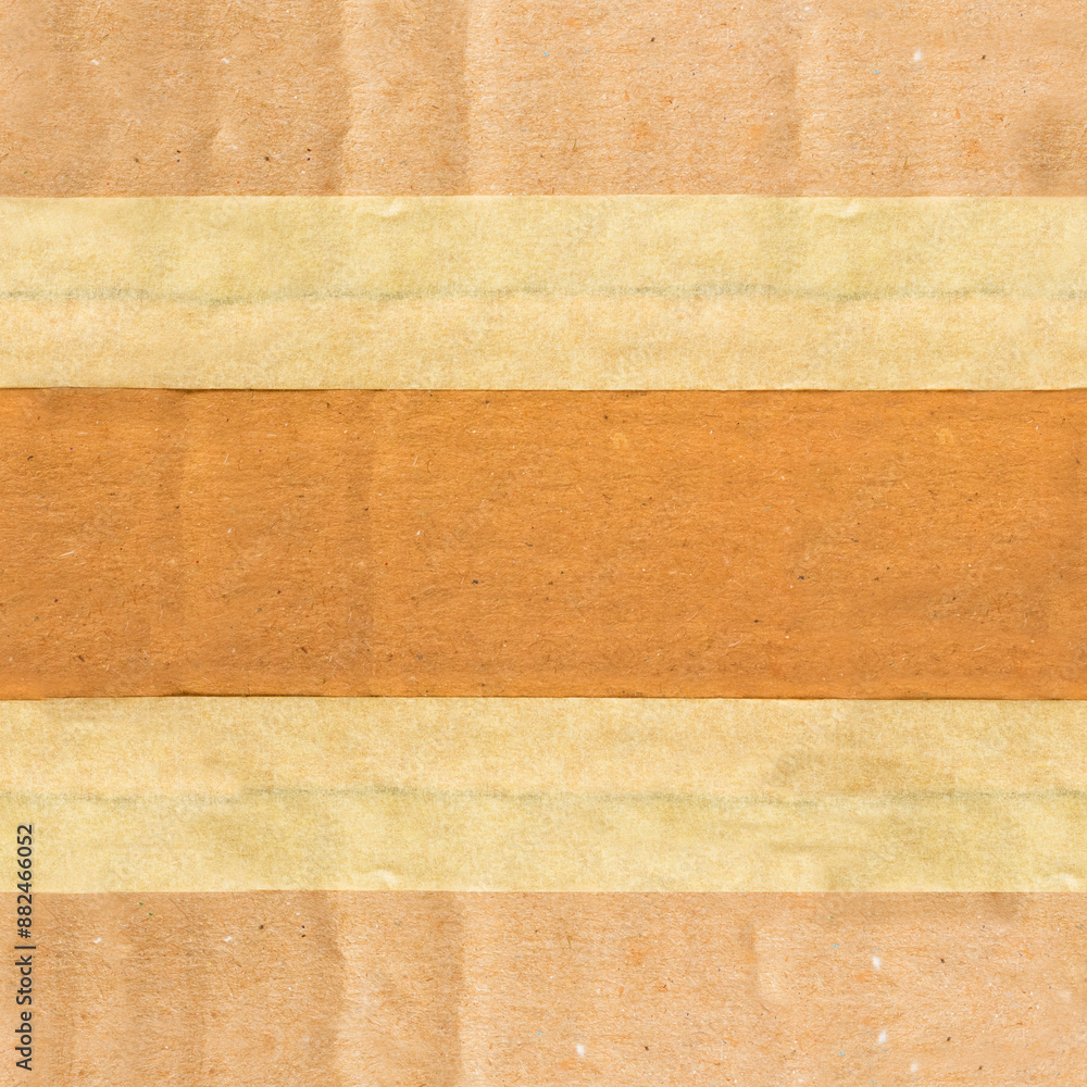 Fototapeta premium Seamless 4k photo texture of folded cardboard paper pieces with duct tape.
