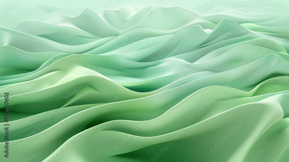Green Waves Background: Tranquil and Natural Green Waves Background: Tranquil and Natural