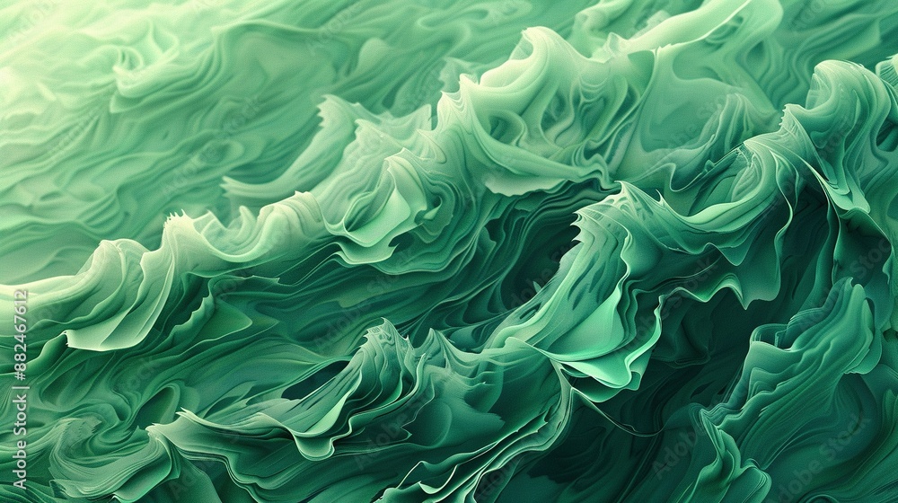 Green Waves Background: Tranquil and Natural Green Waves Background: Tranquil and Natural